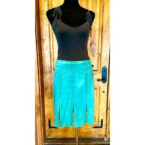 Cache 100% Goat Suede Skirt size 2